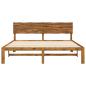 Preview: Doppelbettgestell mit Kopfteil ROSTOCK Natur 193 x 203 cm