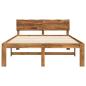Preview: Doppelbettgestell mit Kopfteil ROSTOCK Natur 152 x 203 cm