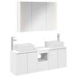 Preview: Badezimmerschrank-Set 4 stk. Weiß Holzwerkstoff