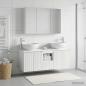 Preview: Badezimmerschrank-Set 4 stk. Weiß Holzwerkstoff