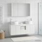 Preview: ARDEBO.de - Badezimmerschrank-Set 4 stk. Weiß Holzwerkstoff