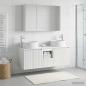 Preview: ARDEBO.de - Badezimmerschrank-Set 4 stk. Weiß Holzwerkstoff