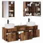 Preview: Badezimmerschrank-Set 5 stk. Altholz Holzwerkstoff