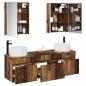 Preview: Badezimmerschrank-Set 5 stk. Altholz Holzwerkstoff