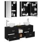 Preview: Badezimmerschrank-Set 5 stk. Schwarze Eiche Holzwerkstoff