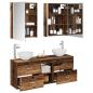 Preview: Badezimmerschrank-Set 5 stk. Altholz Holzwerkstoff