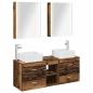 Preview: Badezimmermöbel-Set 5 stk. Altholz Ingenieurholz und Glas