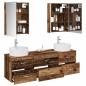 Preview: Badezimmermöbel-Set 5 stk. Altholz Ingenieurholz und Glas