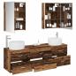 Preview: Badezimmermöbel-Set 5 stk. Altholz Ingenieurholz und Glas
