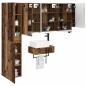 Preview: Badezimmermöbel-Set 5 stk. Altholz Ingenieurholz und Glas
