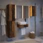 Preview: Badezimmermöbel-Set 5 stk. Altholz Ingenieurholz und Glas
