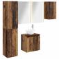 Preview: Badezimmerschrank-Set 5 stk. Altholz Holzwerkstoff