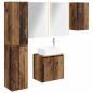 Preview: Badezimmerschrank-Set 5 stk. Altholz Holzwerkstoff