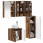 Preview: Badezimmermöbel-Set 4 stk. Altholz Ingenieurholz und Glas