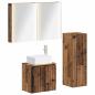 Preview: Badezimmermöbel-Set 4 stk. Altholz Ingenieurholz und Glas