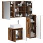 Preview: Badezimmermöbel-Set 4 stk. Altholz Ingenieurholz und Glas