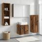 Preview: Badezimmermöbel-Set 4 stk. Altholz Ingenieurholz und Glas