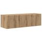 Preview: TV-Wandregal-Set 4 stk. Artisan-Eiche Holzwerkstoff