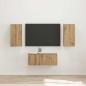Preview: ARDEBO.de - TV-Schrankset 6 stk. Artisan-Eiche Holzwerkstoff
