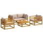 Preview: 5-teiliges Garten-Lounge-Set Modular Natur Massivholz Akazie