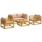 Preview: 5-teiliges Garten-Lounge-Set Modular Natur Massivholz Akazie