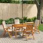 Preview: ARDEBO.de - 5-Piece Garden Dining Set Natur Massivholz Akazie