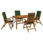 Preview: 5-Piece Garden Dining Set Natur Massivholz Akazie