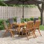 Preview: ARDEBO.de - 7-Piece Garden Dining Set Natur Massivholz Akazie
