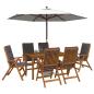 Preview: 7-Piece Garden Dining Set Natur Massivholz Akazie