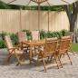 Preview: ARDEBO.de - 7-Piece Garden Dining Set Natur Massivholz Akazie