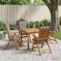 Preview: ARDEBO.de - 5-teiliges Garten-Esszimmer-Set Natur Massivholz Akazie