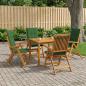 Preview: ARDEBO.de - 5-teiliges Garten-Esszimmer-Set Natur Massivholz Akazie