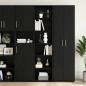 Preview: ARDEBO.de - Sideboard Schwarz Eichen-Optik 45 x 41 x 185 cm Holzwerkstoff