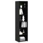 Preview: Sideboard Schwarz Eichen-Optik 45 x 41 x 185 cm Holzwerkstoff