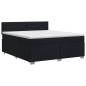 Preview: Boxspringbett mit Matratze Schwarz 180 x 200 cm Stoff