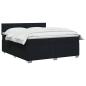 Preview: Boxspringbett mit Matratze Schwarz 180 x 200 cm Stoff