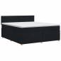 Preview: Boxspringbett mit Matratze Schwarz 180 x 200 cm Stoff