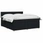 Preview: Boxspringbett mit Matratze Schwarz 180 x 200 cm Stoff