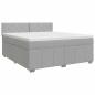 Preview: Boxspringbett mit Matratze Hellgrau 140 x 190 cm Stoff