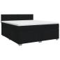 Preview: Boxspringbett mit Matratze Schwarz 180 x 200 cm Stoff