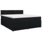 Preview: Boxspringbett mit Matratze Schwarz 180 x 200 cm Stoff