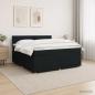 Preview: ARDEBO.de - Boxspringbett mit Matratze Schwarz 180 x 200 cm Stoff