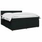 Preview: Boxspringbett mit Matratze Schwarz 180 x 200 cm Stoff
