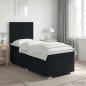 Preview: ARDEBO.de - Boxspringbett mit Matratze Schwarz 90 x 200 cm Stoff