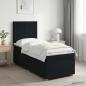 Preview: ARDEBO.de - Boxspringbett mit Matratze Schwarz 90 x 200 cm Stoff