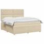 Preview: Boxspringbett mit Matratze Creme 160 x 200 cm Stoff