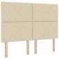 Preview: Boxspringbett mit Matratze Creme 160 x 200 cm Stoff
