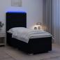 Preview: ARDEBO.de - Boxspringbett mit Matratze Schwarz 90 x 190 cm Stoff