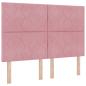 Preview: Boxspringbett mit Matratze mit Kopfteil Rosa 140 x 200 cm Samt
