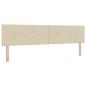 Preview: Ottoman Bett mit Matratze mit Kopfteil 2 Stk. Creme Stoff